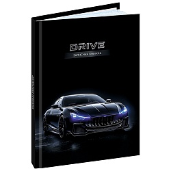 книжка записная  а7  48л "чёрный автомобиль-19" 7бц, глянц.лам.