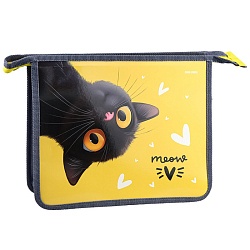 папка для тетрадей  а5 на молнии забавная кошечка