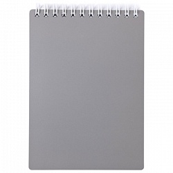 Блокнот А6  80л "Metallic" Серый на гребне пластиковая обложка
