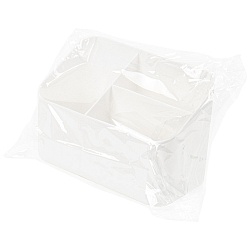 органайзер настольный пластиковый 3 отделения белый