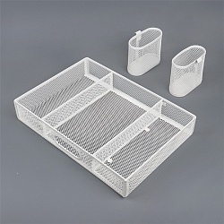 лоток металлический 5 секций + выдвижная полка+2 навесных органайзера цвет белый