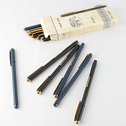 ручка шар. синяя "darvish" корпус черный/темно-синий с золотом
