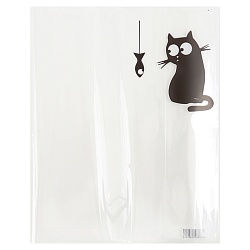 набор обложек для тетрадей 100мкм кот с рыбкой  (10шт/уп) полипропилен