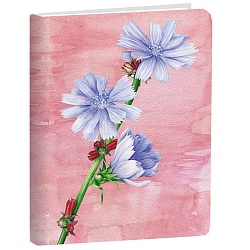 книга для записей а6+ 80л aquarelle.полевые цветы