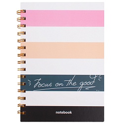 книжка записная  а5  80л  в клетку на спирали