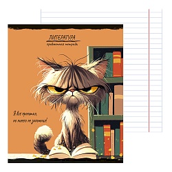 тетрадь предметная  48л лин литература "про хвост" 