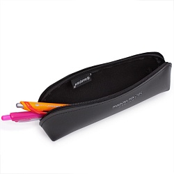 пенал на молнии кожзам (чёрный)