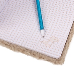 Блокнот A5  80л меховой с ручкой в наборе