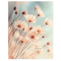 ежедневник недатированный  а5 128л. "нежные цветки" на кольцах