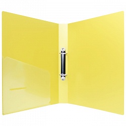 папка с 2-мя кольцами (35мм) "darvish" желтая толщина 0,7мм