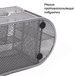 органайзер настольный металлический серый