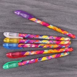 набор ручек гел.  6цв. "darvish" с блёстками, в пласт.пенале, европодвес