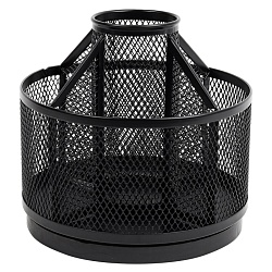 органайзер настольный металлический 5 отделений черный