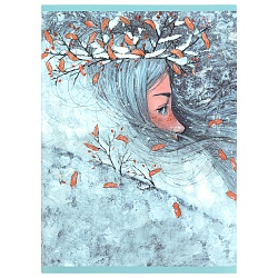 тетрадь  а4  48л кл.  девушка-зима