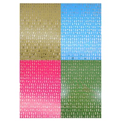 картон цветной поделочный с тиснением  а4 4л. 4цв. "тропический паттерн"