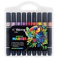 Маркеры акриловые 18цв. трёхгранный корпус