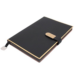 набор подарочный (ежедневник недатир.а5 с магнитной застежкой + ручка) чёрного цвета