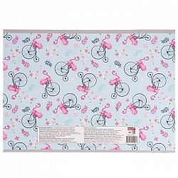 альбом для рисования  8л. обл. офсет "фламинго на велосипедах" на скрепке