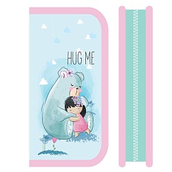 пенал 1отдел. 190* 90мм мишка с девочкой