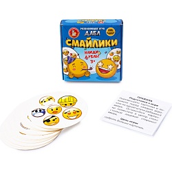 игра настольная  дабл "смайлики" (20 карточек)