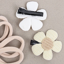 аксессуары для волос в наборе (2 заколки-зажима+ 4резинки)