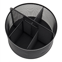 органайзер настольный металлический 5 отделений черный