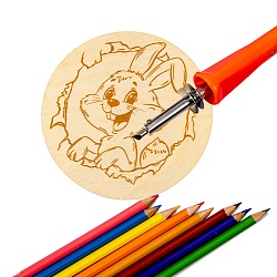 выжигание. доски для выжигания "зайка" (круг, конверт а4)"