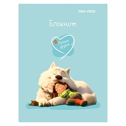 Блокнот А7  48л "Лучшие друзья" на склейке