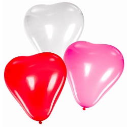 шар воздушный 10" сердце ассорти  50шт/уп