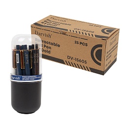 ручка автоматическая шариковая синяя rt gold корпус синий с золотым держателем