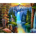 Алмазная живопись "Darvish" 40*50см  Водопады