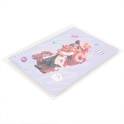 Блокнот 15,5*20,5см 60л на спирали в клетку "Девочка"