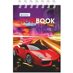 Блокнот  7*10см  60л  "Машины" на гребне