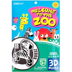 пазл 3d "zoo" zebra. игрушка