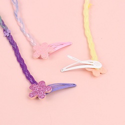 заколка для волос 4 шт. в наборе (клик-клак с косичкой)