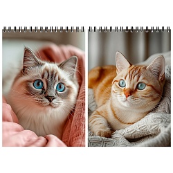 Блокнот А5  80л "Уютные котики-2" на гребне