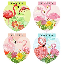 Блокнот A7  40л "Flamingo" на спирали