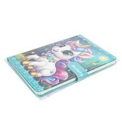 Блокнот 14,5*21см 80л на магнитной застёжке "Единорожка"