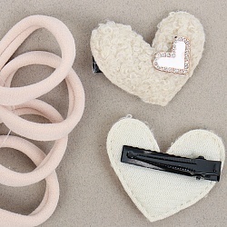 аксессуары для волос в наборе (2 заколки-зажима+ 4резинки)