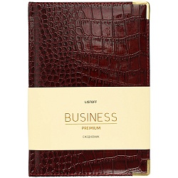 ежедневник недатированный  а5 152л grand croco (бордо) обложка искусств. кожа , золотой срез мет.уг