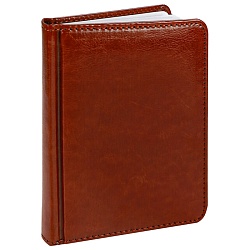 ежедневник недатированный  а6 128л. touch skin-choco обложка кожзам коричневый