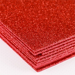 набор пластичной замши с блёстками красная а4 10л (фоамиран)