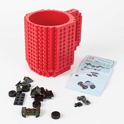 кружка-конструктор 400мл красная (уценка)