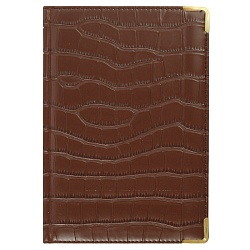 книга для записей  а5 80л impact (темно-коричневый) обложка искусств. кожа , золотой срез мет.уг