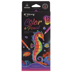 карандаши 12цв трёхгранный корпус "подводный мир"