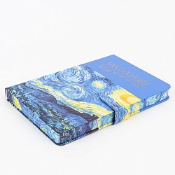 Блокнот 13*19см 112л "Звездная ночь" на магнитной застежке 