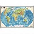 Карта мира физич. 1:35М лам. (в пластик. тубусе)