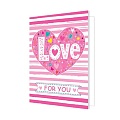 Двойная мини-открытка "Love" (валентинка)