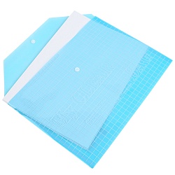 папка-конверт на кнопке а4 синяя 160мкм