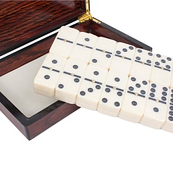 настольная игра "домино" подарочная коробка из дерева 